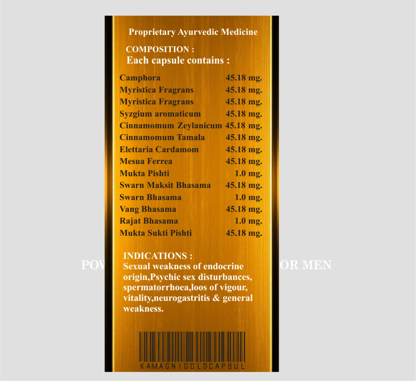 CHACHAN KAMAGNI GOLD CAPSULE - Image 2